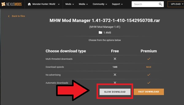 手順③：「MHW Mod manager」の導入